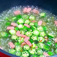 秋葵豆腐汤的做法图解5