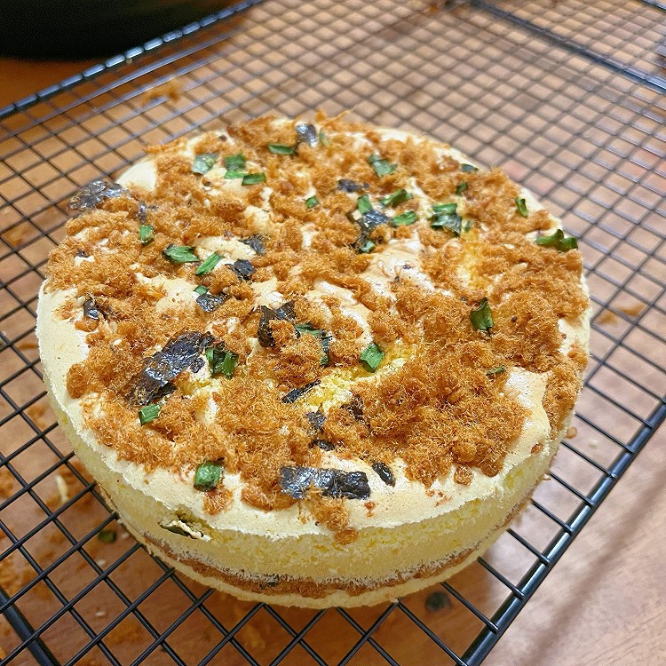 香葱肉松戚风的做法