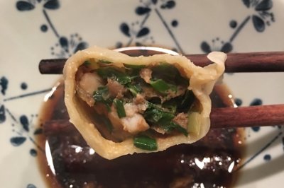 韭菜鲜虾馅饺子