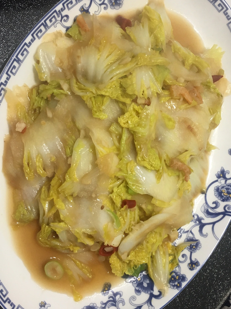 虾米炒白菜的做法