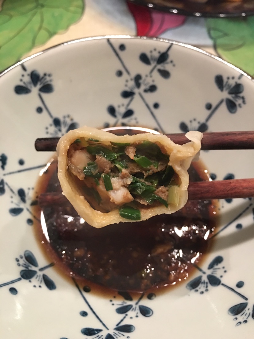 韭菜鲜虾馅饺子