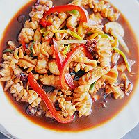 #爱乐甜零卡糖#葱爆本港大鱿鱼的做法图解12