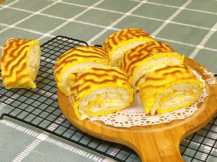 虎皮天使蛋糕卷-10分钟零基础也能烤出完美虎纹的做法