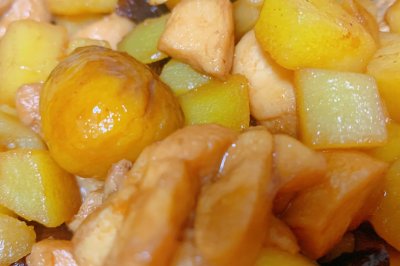 土豆烧鸡下饭菜