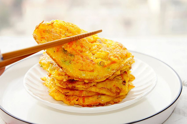 胡萝卜嫩玉米饼