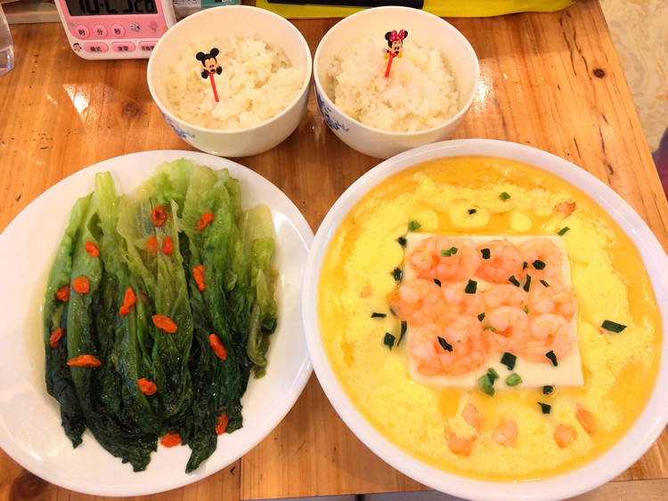 虾仁豆腐蒸蛋的做法