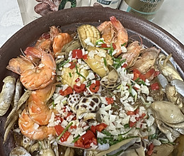 #夏日鲜味轻享健康#蒜香海鲜一锅焖  鲜香美味下饭神器的做法