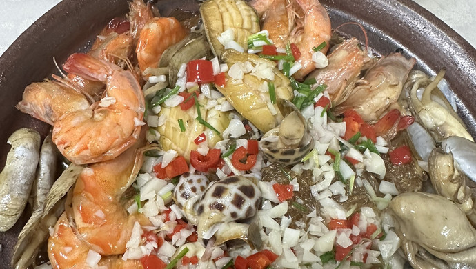 蒜香海鲜一锅焖  鲜香美味下饭神器