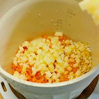 果蔬玉米碴粥 8+宝宝辅食的做法图解4