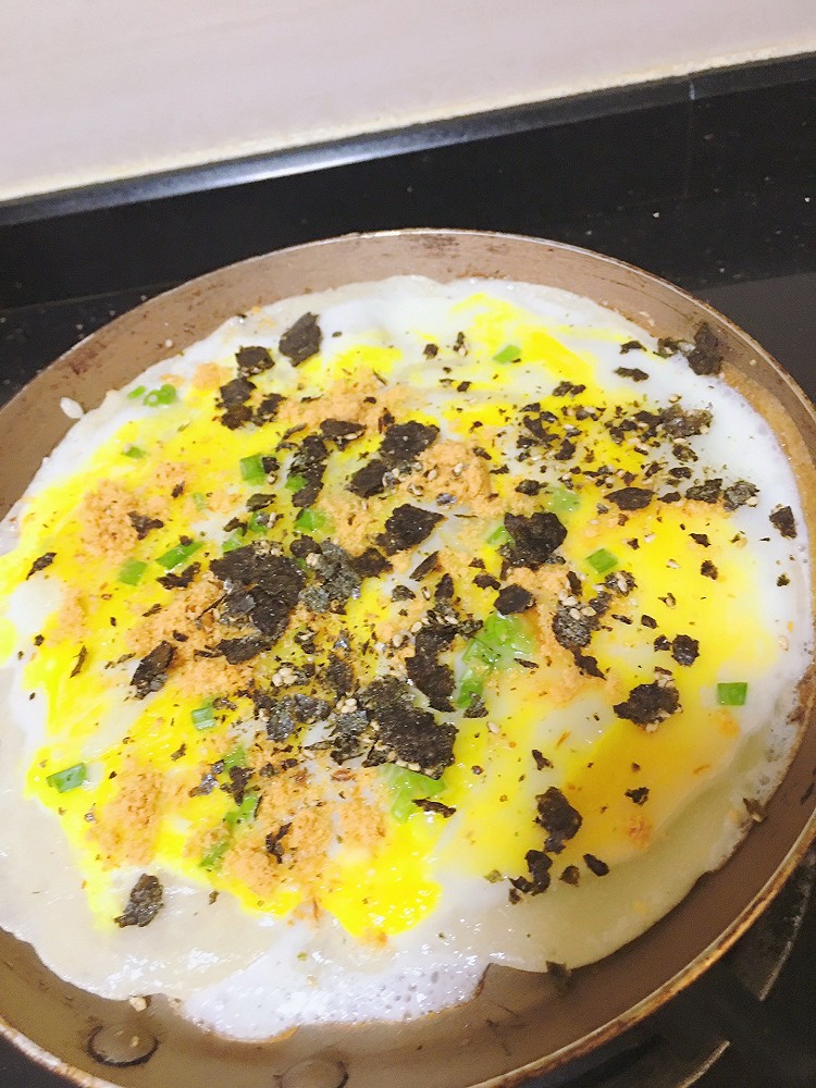 肉松海苔鸡蛋饼的做法