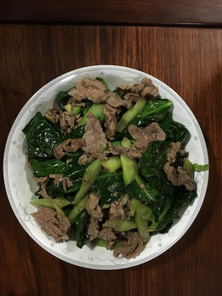 芥蓝炒牛肉的做法图解3