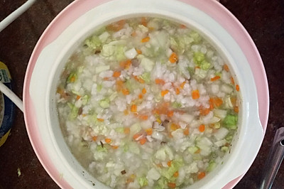 干贝胡萝卜青菜粥