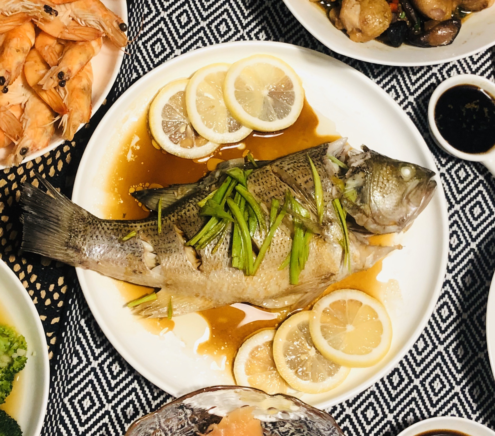 Steamed perch