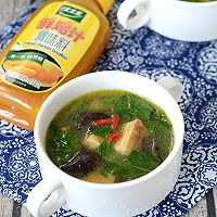 鸡汁小白菜豆腐汤#太太乐鲜鸡汁中式#的做法图解10