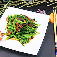 豆豉鲮鱼油麦菜的做法图解12