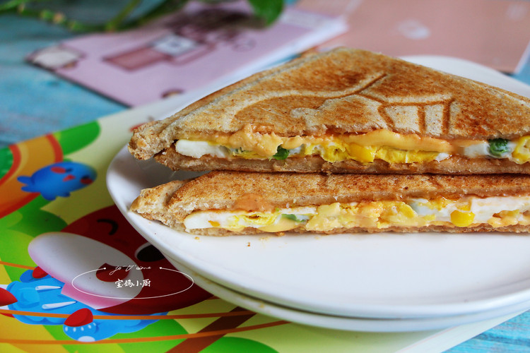学生营养早餐~彩蔬三明治的做法