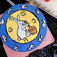 手绘兔子淡奶油蛋糕