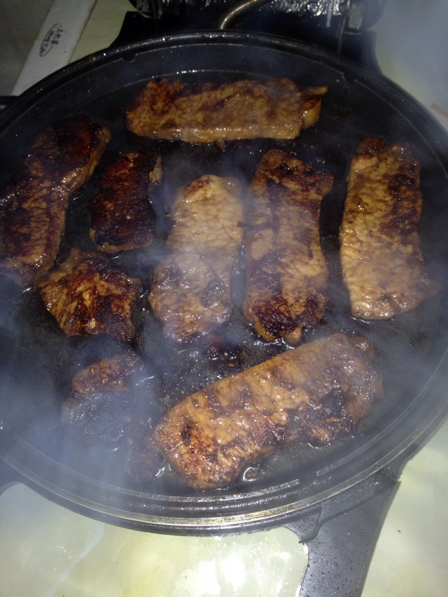 电饼铛煎肉的做法图解4
