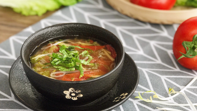 低脂肪 清肠胃 清香三丝素食汤