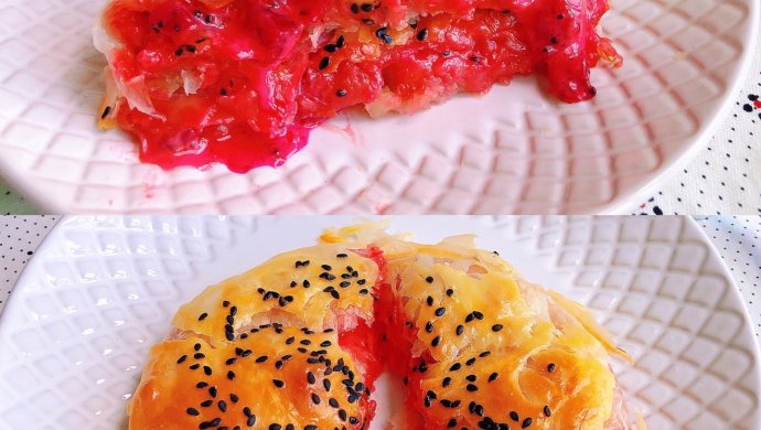 火龙果爆浆芝心饼