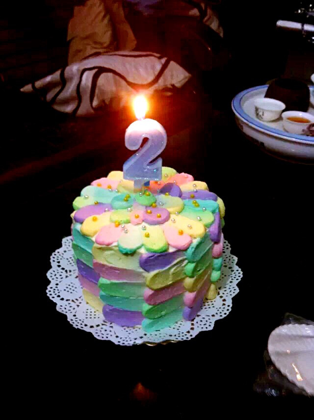 彩虹蛋糕裱花的做法