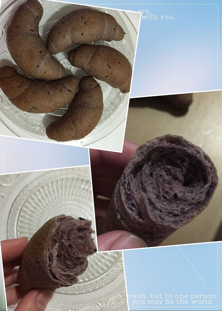 一次性发酵黑米杂粮小面包的做法