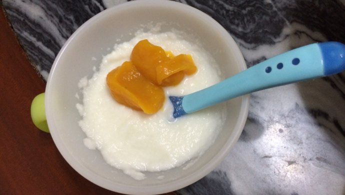 宝宝辅食-南瓜米糊