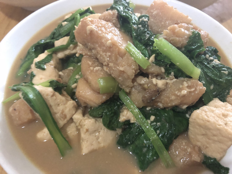 健康食谱|巴沙鱼炖豆腐小白菜的做法
