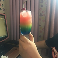 彩虹鸡尾酒 无酒精饮料 分层饮料的做法图解4