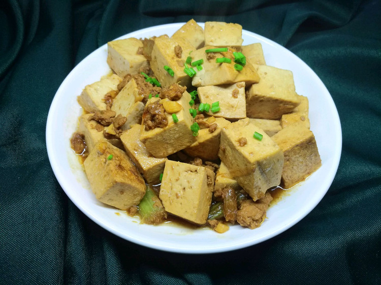 芹菜肉末豆腐的做法