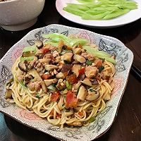 香菇青瓜番茄拌面减脂餐的做法图解7