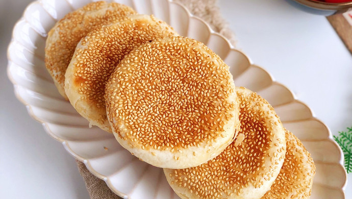 五香芝麻烧饼（免烤箱）