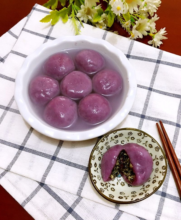 紫薯八宝汤圆