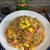 鸡蛋火腿炒米粉的做法图解10