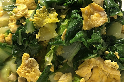 鸡蛋炒青菜