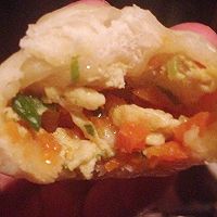胡萝卜鸡蛋素包子的做法图解7