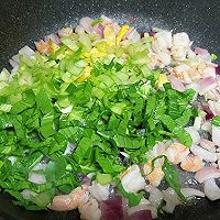虾仁青菜蛋炒饭的做法图解3
