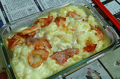 奶油芝士鸡柳焗饭