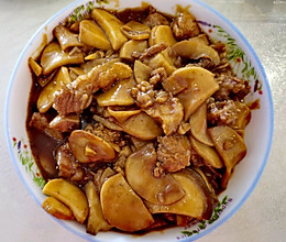 家常菜杏鲍菇炒肉的做法