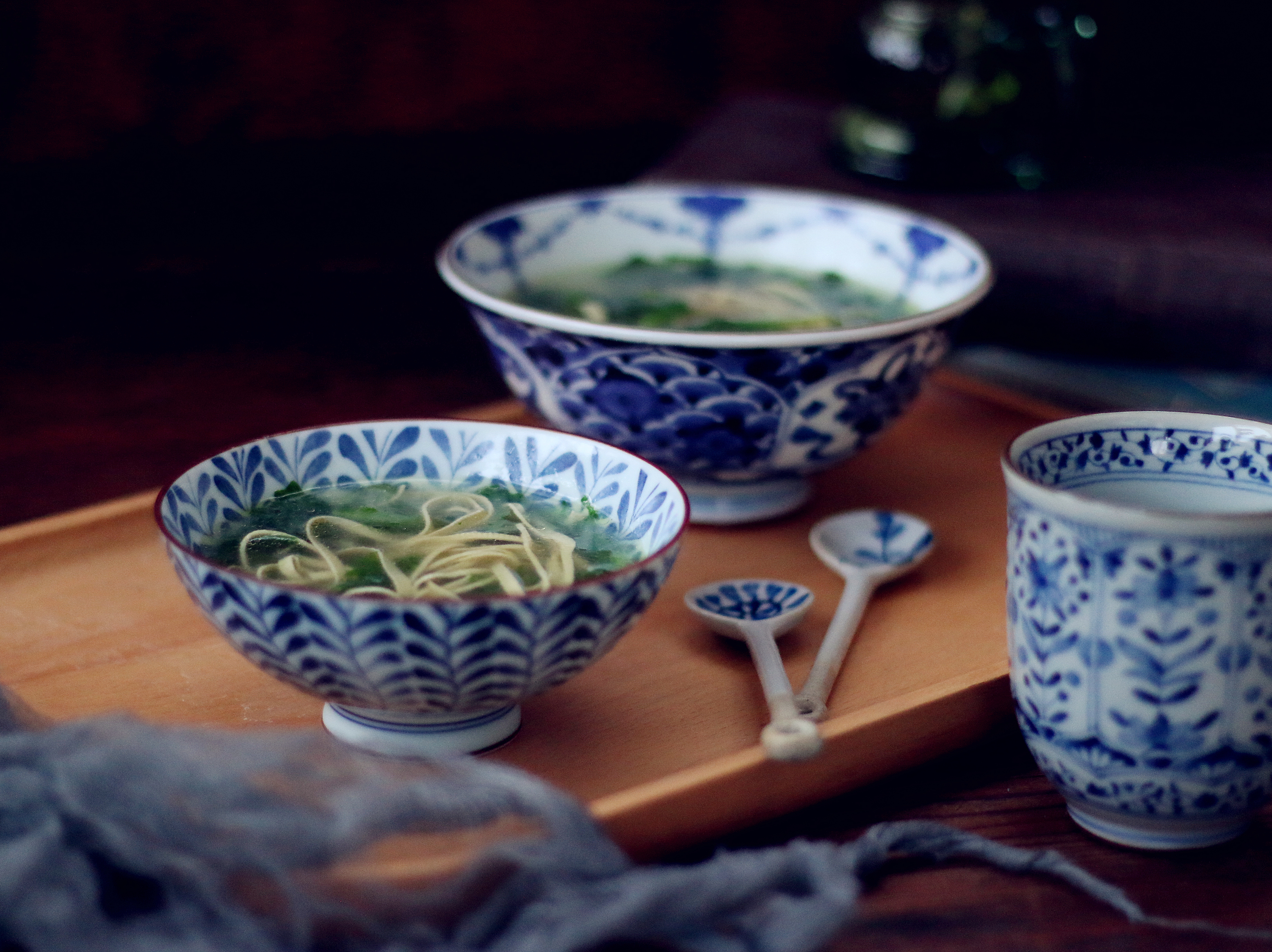 Cabbage and bean skin soup