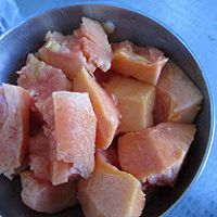 纯木瓜汁#爱的暖胃季--美的智能破壁料理机#的做法图解2