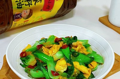油菜炒鸡蛋