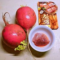 #大喜大欢喜烧烤店#酱炒肉片粉条旱萝卜的做法图解1