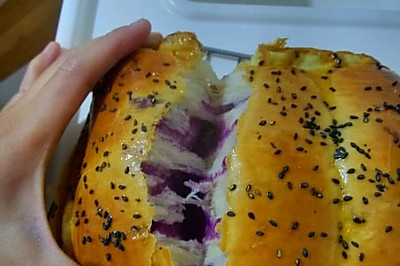 笑妈版～外酥内软紫薯面包