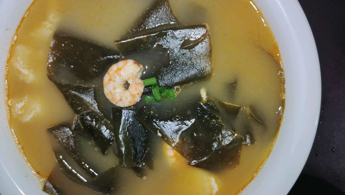 海带虾仁豆腐汤