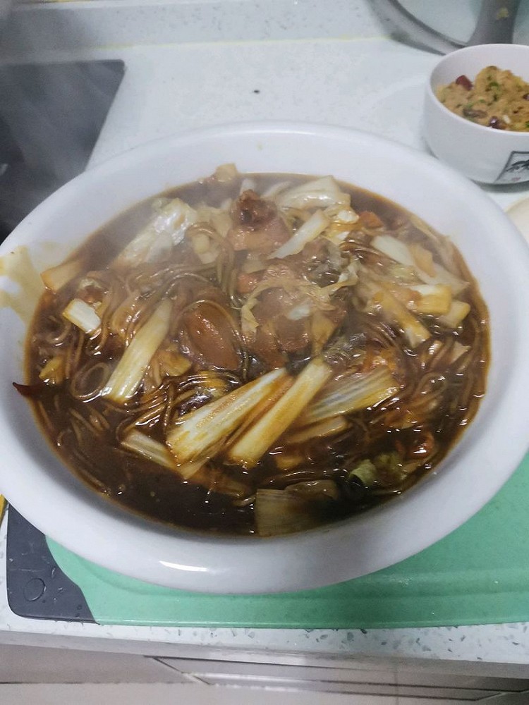 肉汤烩白菜的做法