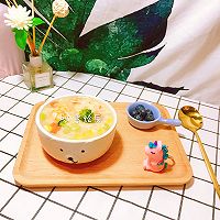 鸡胸肉虾仁时蔬粥的做法图解8