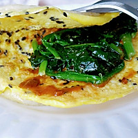 红柿绿菜粘蛋饼的做法图解13