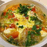 低脂美味鸡蛋西红柿金针菇汤的做法图解4
