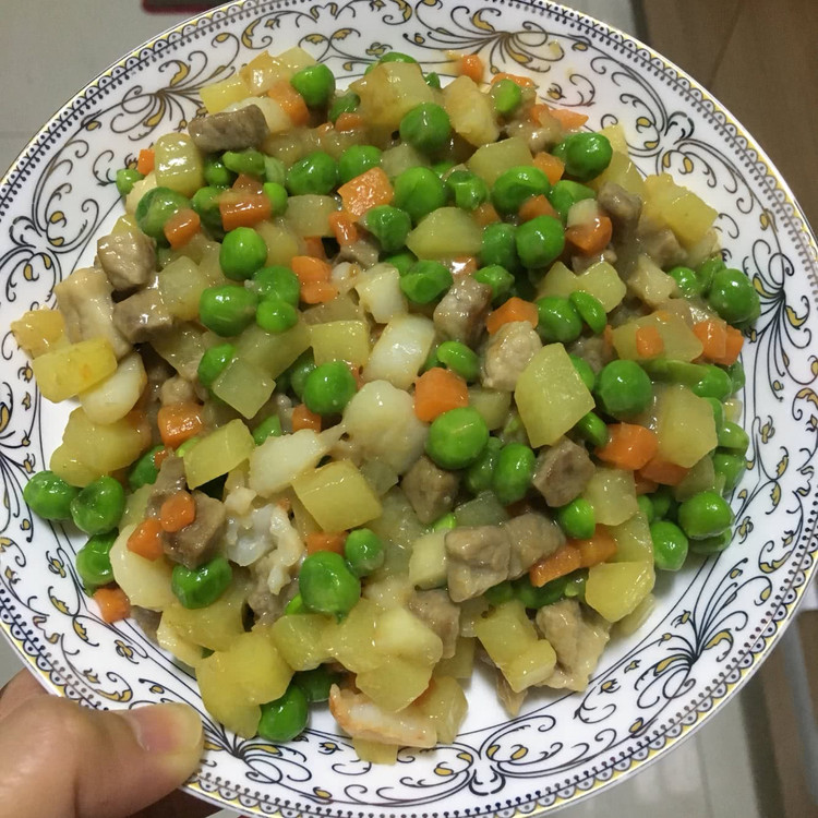 什锦丁丁菜的做法